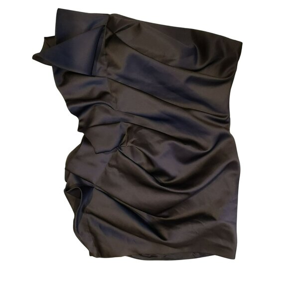 Alexandre Vauthier Black Strapless Ruffle Mini Cocktail Dress Y2K - Picture 2 of 9